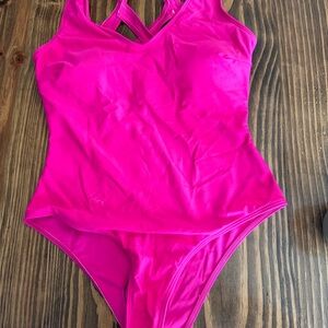 SHEIN Hot Pink Swimwear